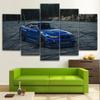 Без рамки, 5 шт., Skyline Blue, модифицированный автомобиль, модульный принт, настенное искусство, холст, постеры, картины, домашний декор для гостиной