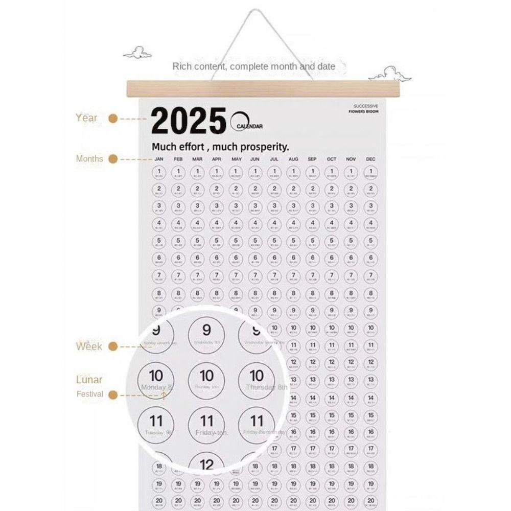 Прямоугольный настенный календарь 2025 года Удобный планировщик расписания для самодисциплины Подарки на праздники