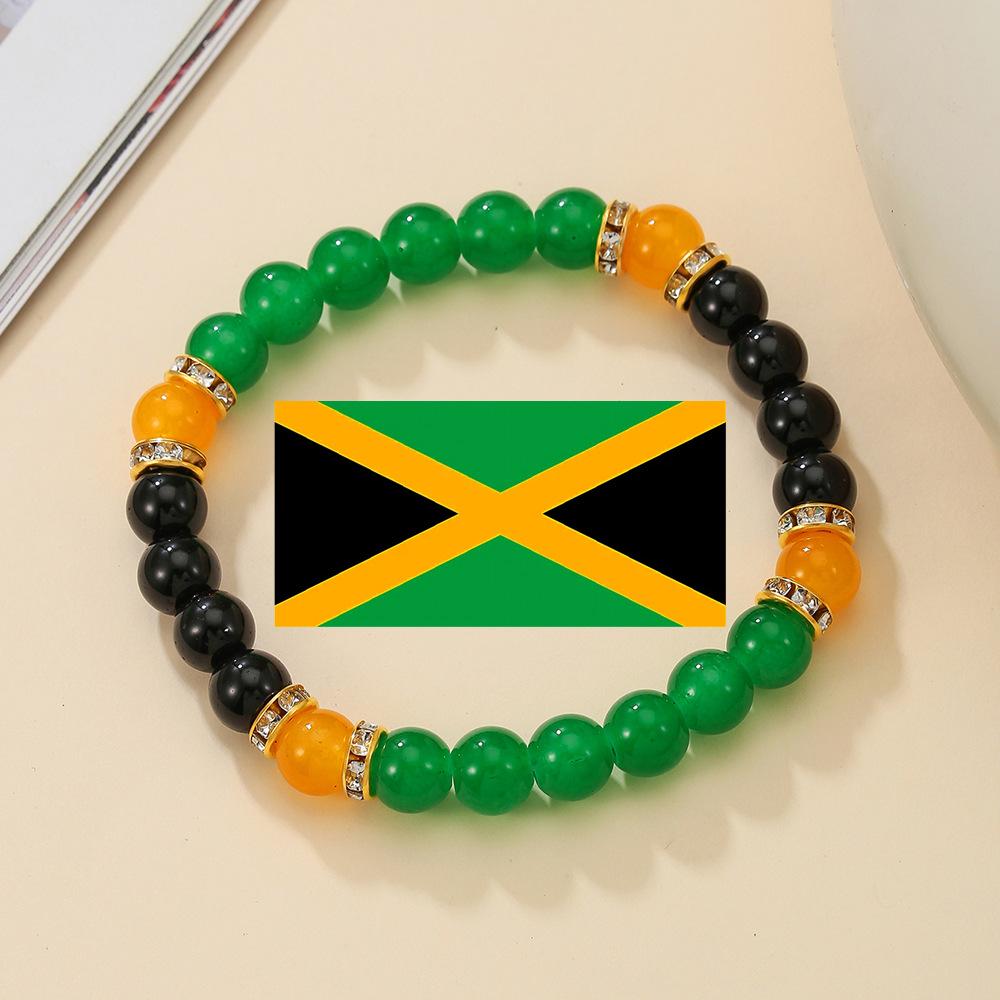 Xiyin explosive glass beaded bracelet, combined with World Cup series elastic rope jewelry