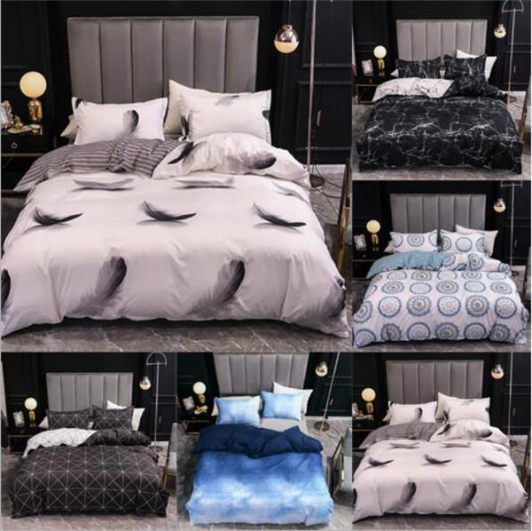 Мраморный комплект постельного белья для спальни, мягкие покрывала, домашний текстиль, постельное белье, комплект из 3 предметов с принтом, пододеяльник, наволочка, пододеяльник и наволочка