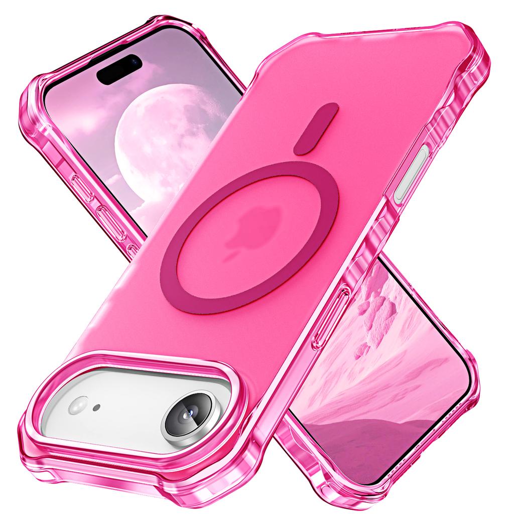 For iPhone 17 Case Compatible with MagSafe Small Wavy Edge PC+TPU Phone Cover