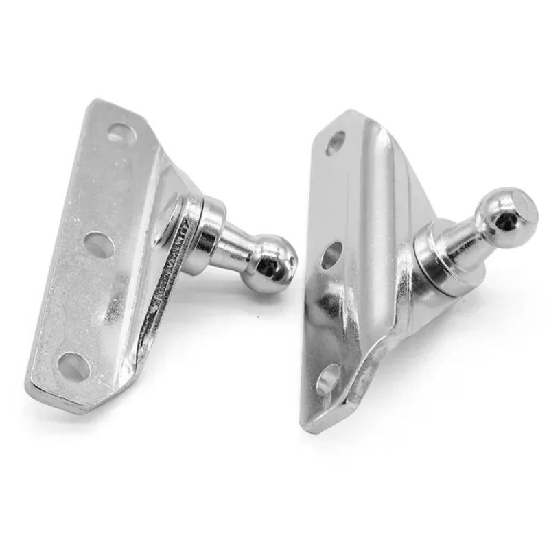 2PCS 10MM Silver Ball Stud Shock Struts Gas Prop Strut Spring Mounting Brackets Connector Zinc Plated Steel For RVs Campers Home