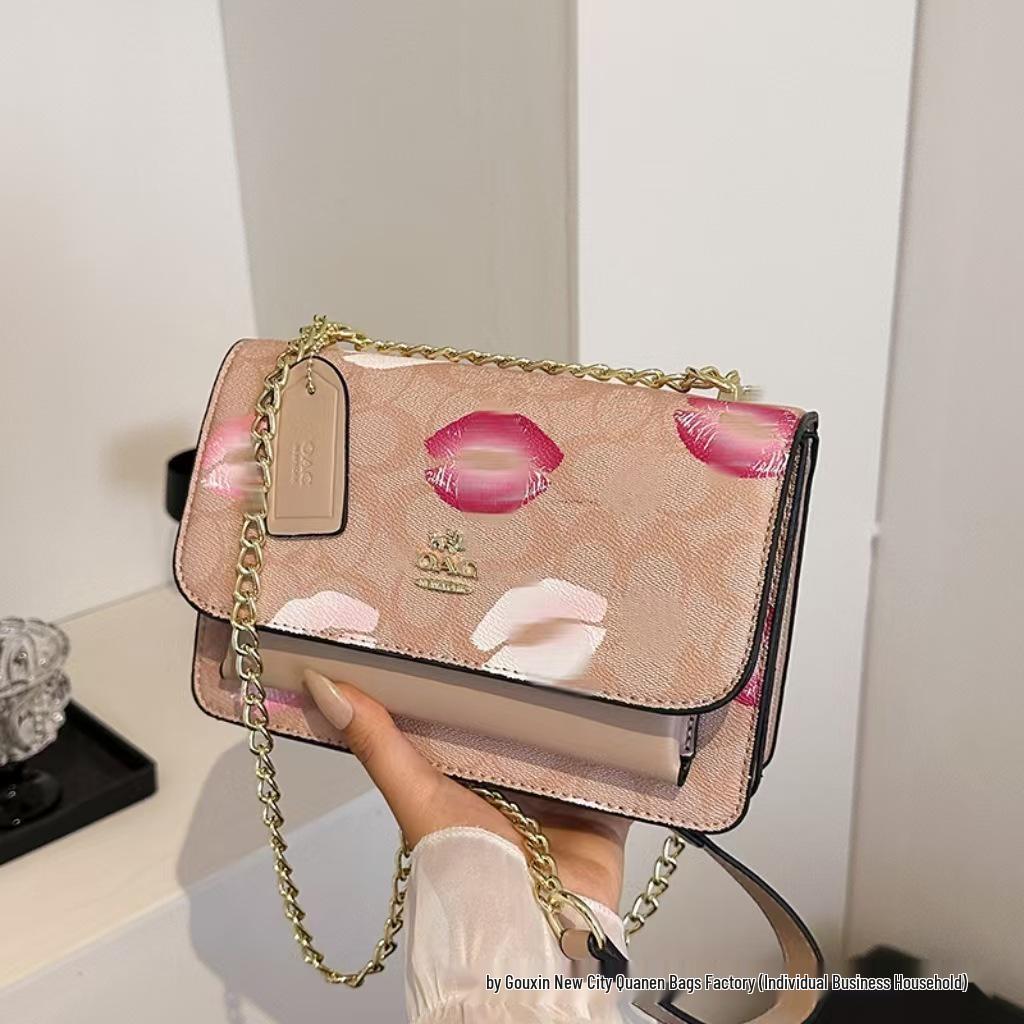 Европейская и американская универсальная модная цепочка, сумка через плечо, кроссбоди - женский нишевый повседневный популярный дизайн