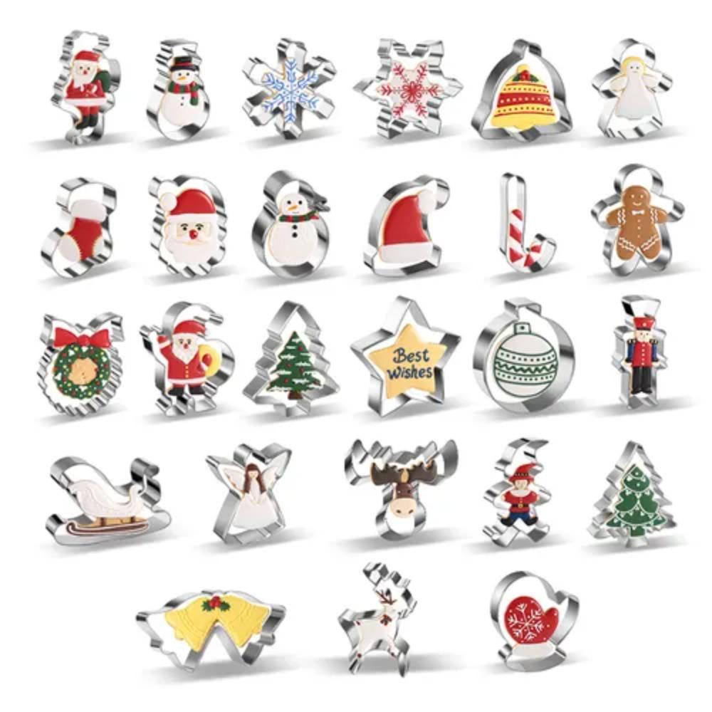 3D Gingerbread House Cookie Cutter Set Stainless Steel Fondant Cutter Decoration Baking Tool Gifts