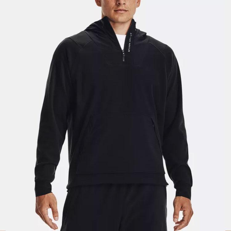 Under Armour Rush Fleece Hooded Zip-Up Training Jacket Мужская верхняя одежда Черный 1366177-001