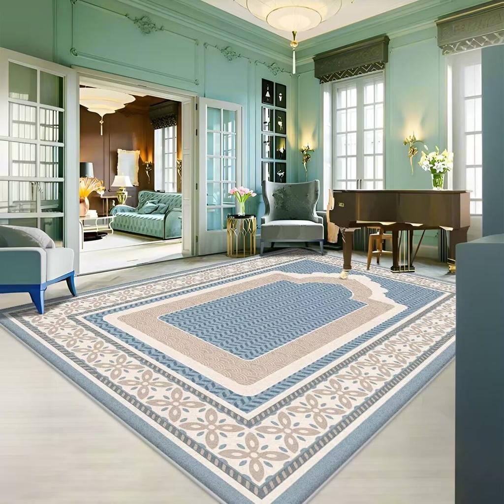 Ковер для гостиной, устойчивый к пятнам, простой в уходе, коврик для журнального столика, охлаждающий нескользящий коврик, ковер