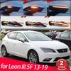 Для Seat Leon III 5F 2013-Dynamic Scroll черный светодиодный указатель поворота, последовательный зеркальный индикатор, мигалка