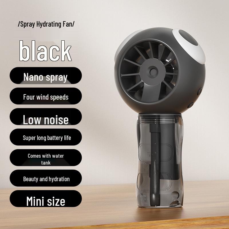 Portable Handheld Robot Spray Fan with Detachable USB Charging and Digital Display