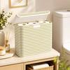With Lid Toilet Paper Holder Stripe Printed Bathroom Tissue Box Laundry Basket  Bathroom
