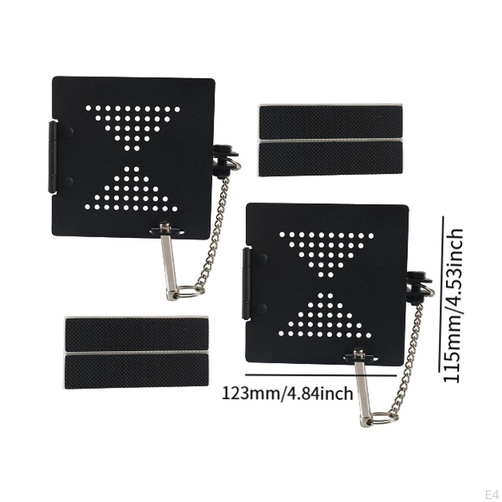 2 шт. Крышка торца автодома с вентиляционными отверстиями Наружные резиновые аксессуары Черный металл Квадрат 4"