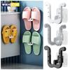 U-shaped Slipper Rack Wall Mounted Perforated Toilet Drainage Storage Rack Bathroom Wall Storage Sandal Rack Bathroom