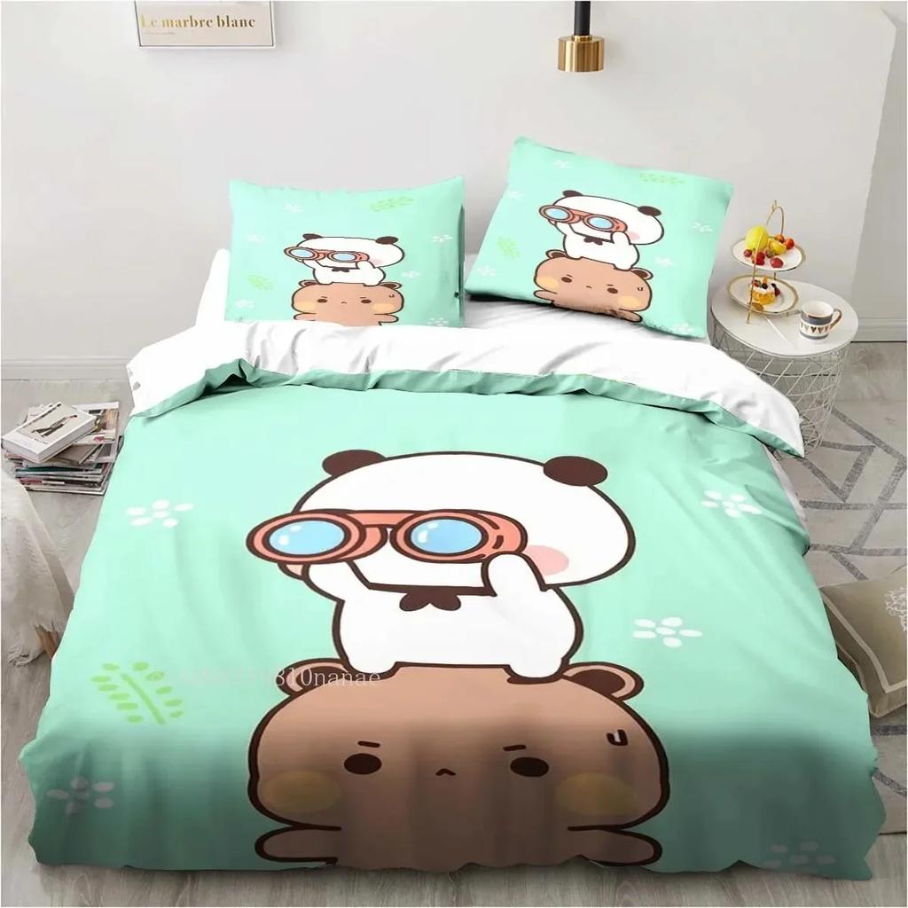 Cute Bubu And Dudu Cartoon Print All Season Twin Bedding Set Comforter Set Bed Duvet Cover Double King Comforter Cover