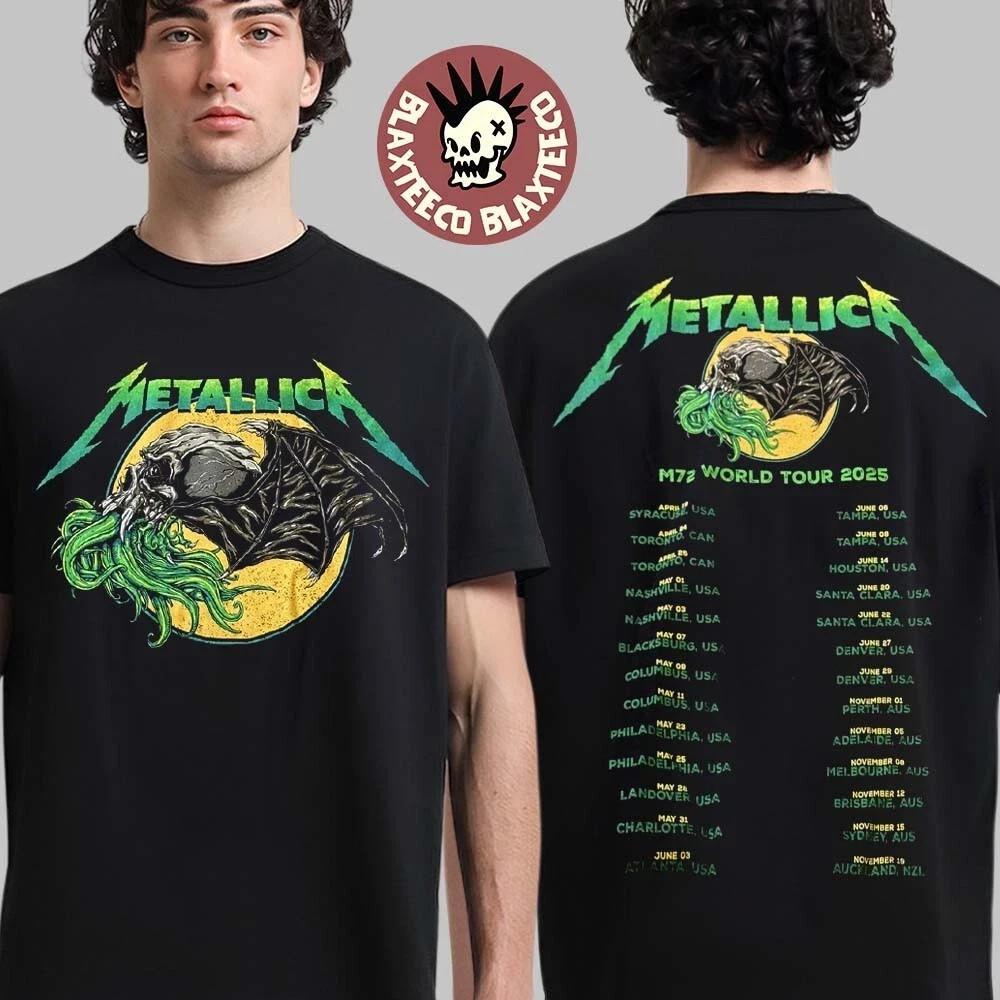 Футболка M72 World Tour 2025 Репринт Дизайн Ктулху Двусторонняя Унисекс S–5XL ГОРЯЧАЯ НОВИНКА Унисекс Футболка
