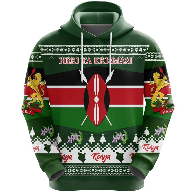 Толстовка с капюшоном с графическим принтом флага Африки и Кении для мужчин, толстовки с 3D-принтом, с длинным рукавом, спортивная, для бега, свободная толстовка с капюшоном, топы, пуловеры