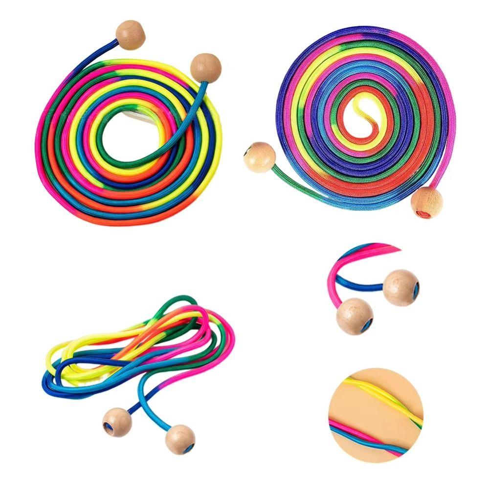 Anti-Slip Rainbow Long Rope Outdoor Fun 5m Jump Rope Group Skipping Rope School Sports