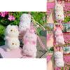 Sakura Season Cat Bear Rabbit Animal Plush Keychain With Hanging Strap For Bag Decor