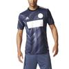 adidas Тренировочная полосатая футболка с коротким рукавом для футбола Мужские топы BR3719