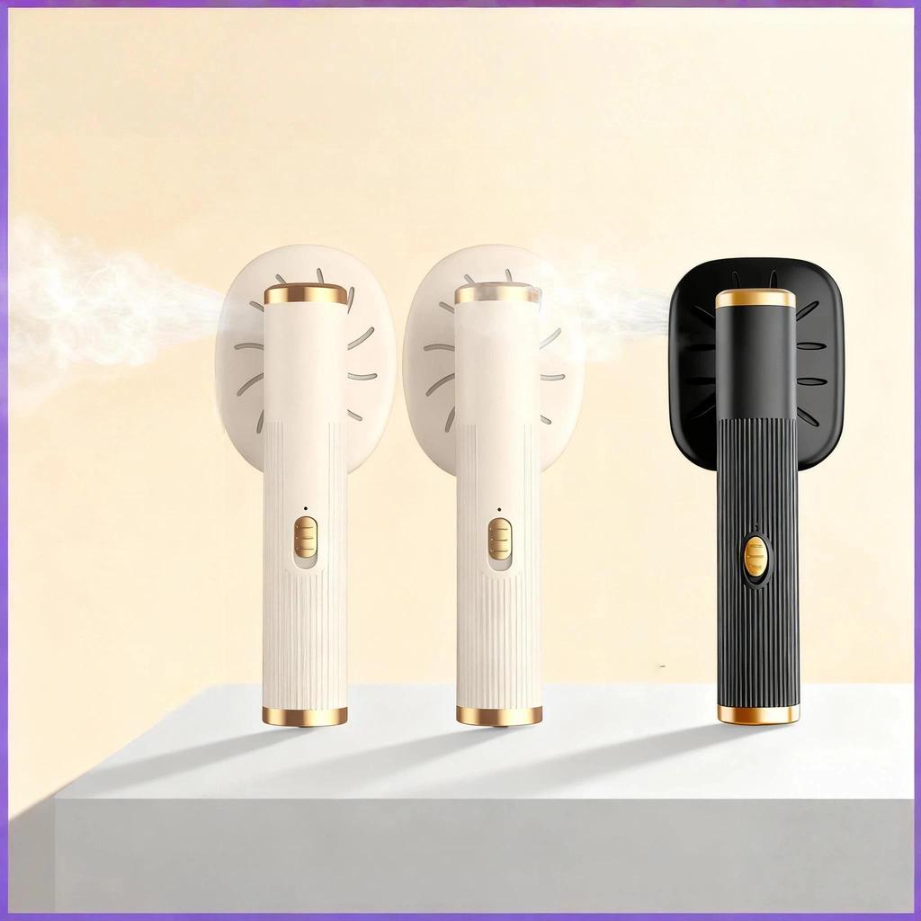 Портативный мини-паровой утюг Быстрый нагрев Двойное использование Отпаривание или глажка для дома, путешествий, быстрая коррекция - Хаки Серо-пурпурный