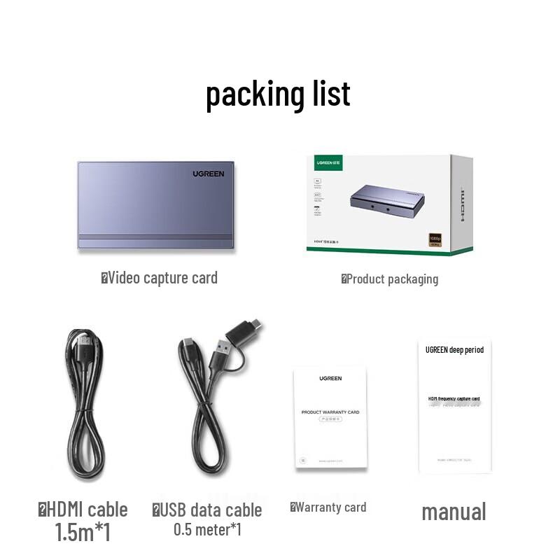 Ugreen 4K HDMI Video Capture Card with 1080P60Hz Recording & 4K60Hz Loop Out