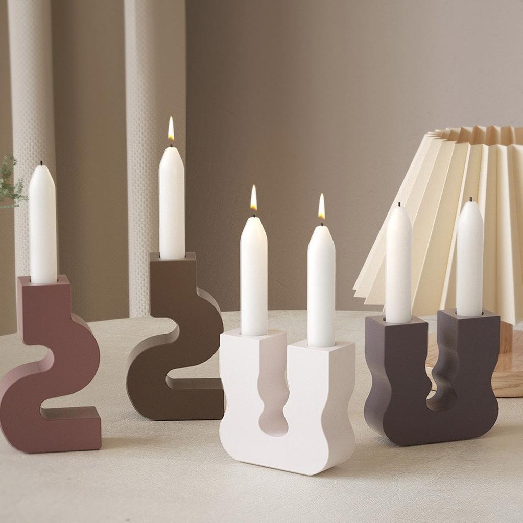 Силиконовые формы для смолы, формы для подсвечников, S/U-образные формы для рукоделия, силиконовые формы для основания свечи, подходят для подсвечников