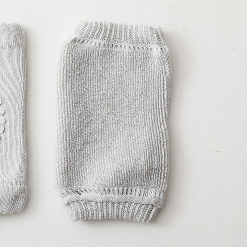 Летние детские наколенники, комплект однотонных противоскользящих носков, наколенники, детские безопасные напольные носки для ползания, защита коленей для девочек и мальчиков