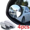 Car Blind Spot Rear View Mirror Wide Angle Adjustable Small Round Mirror 360° Rotation Reverse Auxiliary Rearview Convex