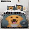 Пододеяльник с изображением мультяшной собаки, короля и королевы, комплект постельного белья с изображением щенка и животных, 2/3 предмета из полиэстера, чехол для одеяла