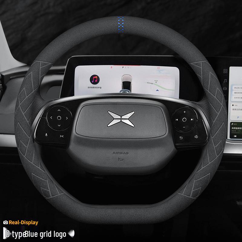 Ультратонкая замшевая и кожаная оплетка руля для XPeng P7 P5 G3 G9 G6