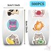 500 шт./рулон Q Sweet Cat Kids Rewards Stickers - DIY Scrapbooks Декор Альбом Запечатывание Этикетки Наклейки