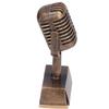 Music Award Trophy Synthetic Resin Decorative Microphone Tabletop Ornament for Home Singing Competition