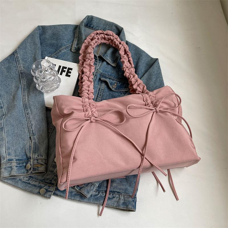 Модная плиссированная сумка большой вместимости женская 2025 весна-лето новая корейская версия простая повседневная сумка-тоут сумка-мессенджер для работы