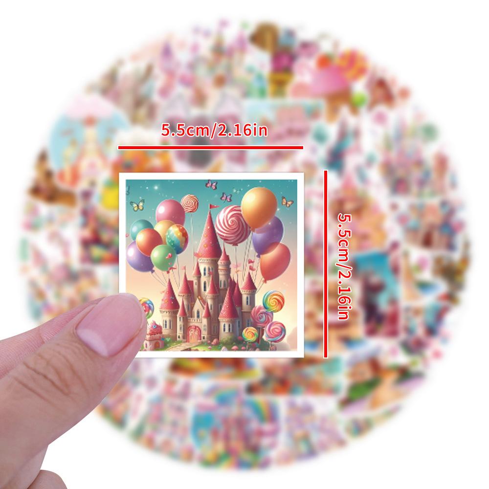 55 Наклеек Граффити «Конфетный замок» Декоративные наклейки для скейтборда, багажа, ноутбука, для DIY