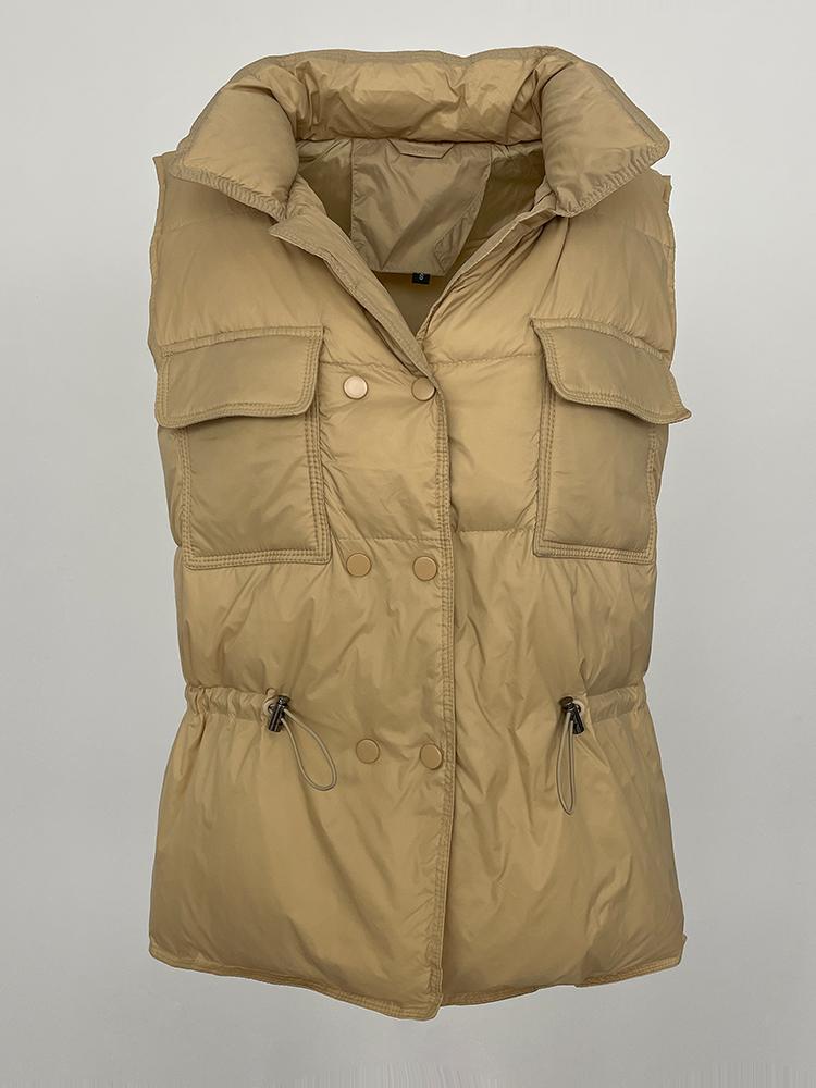 OFTBUY 2024 зимнее белое утиное пуховое женское пальто, толстый теплый свободный жилет, повседневные короткие куртки без рукавов, элегантные офисные женские пальто
