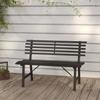 VidaXL Garden Bench 110 Cm Steel Black
