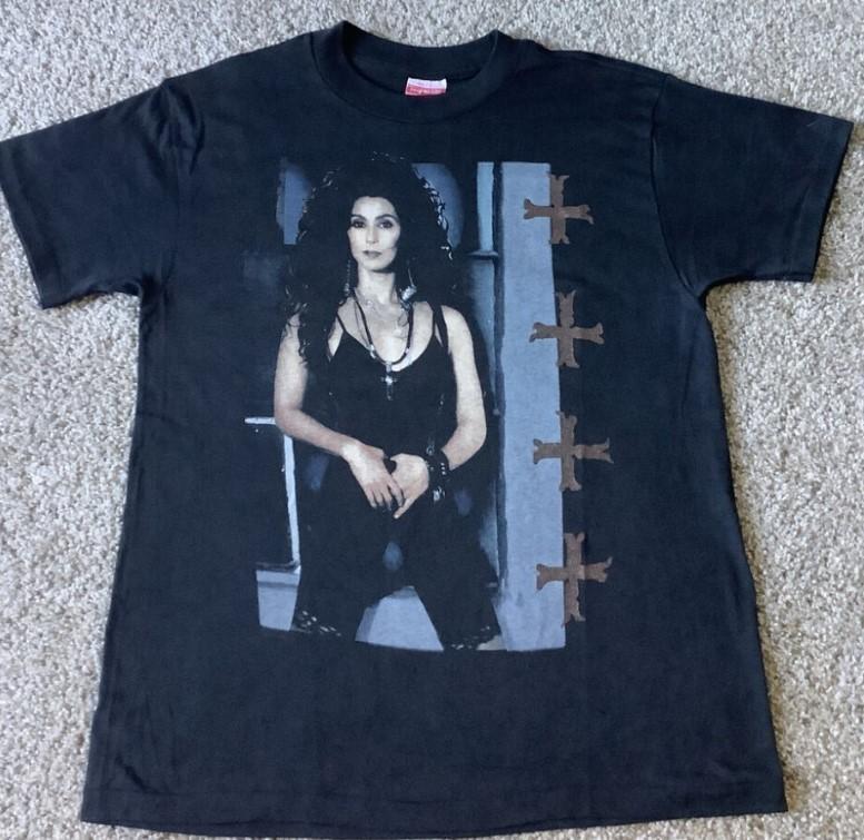 Винтажная футболка Cher Heart of Stone Tour 1989 Концертная Взрослая L 42-44 Сделано в США