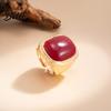 Кольцо/Серьги в винтажном стиле Женское кольцо/Серьги с большим квадратным камнем Ретро