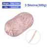 Хлопковая пряжа с блеском 3 мотка Мягкая пряжа для вязания крючком Акриловая пряжа для начинающих Вязание Рукоделие 300 г/ 10,6 унции