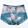 Sexy Women's Seamless Mid-waist Panties Breathable Lace Panties Thong Women's Print Boxer Briefs Thong Large Size Antibacterial Mesh