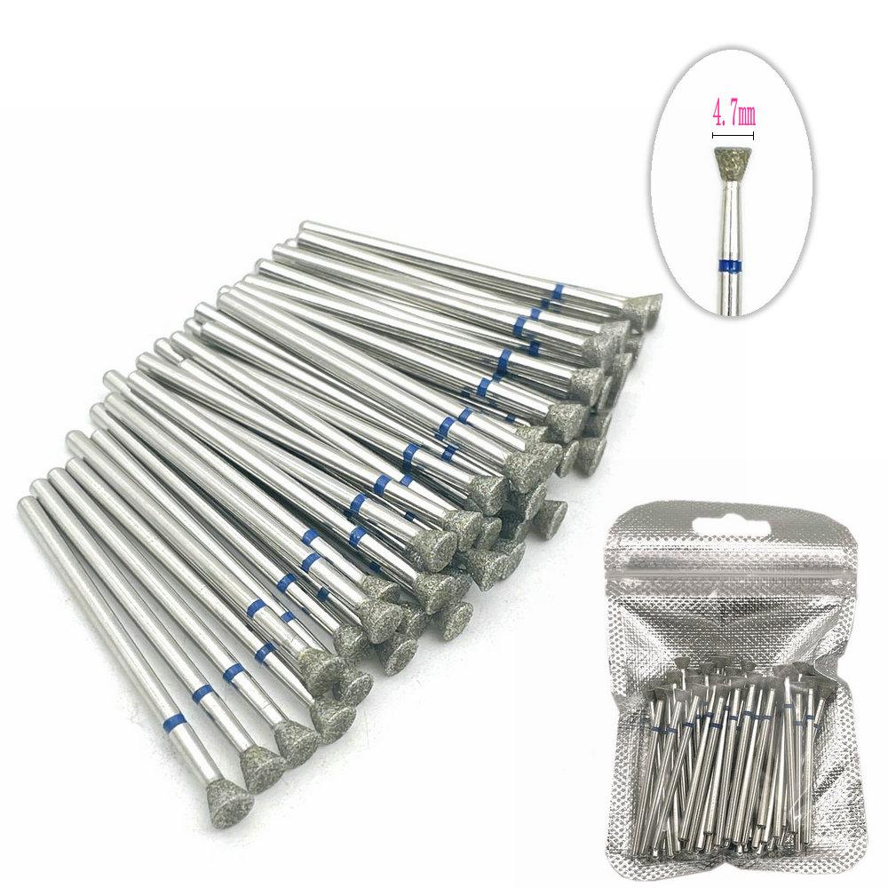 50pcs/set Diamond Milling Cutter Grinding Bur Drill Bits Nail Grinding Polishing Polisher Nail Drill Bits Drill Nail Manicure Drill 2.35mm Shank