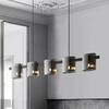 Современная роскошная гостиная светодиодный подвесной светильник дымчато-серый янтарный освещение спальни обеденный стол украшение дома стеклянный подвесной светильник