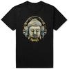 Футболка с наушниками Dj Buddha Music Club для мужчин, футболка в стиле техно-хип-хоп, повседневная уличная мужская футболка, рок-футболка унисекс, модная футболка