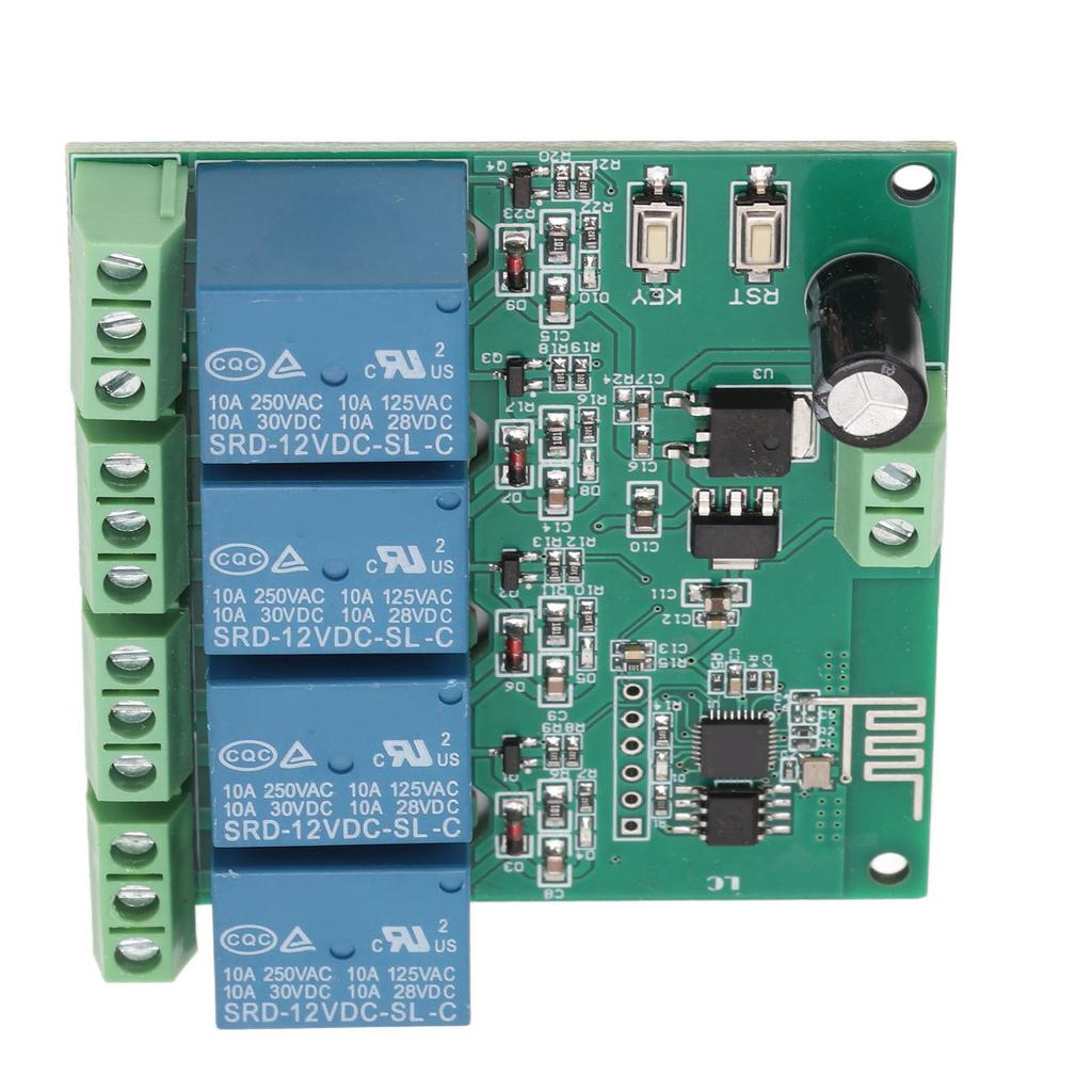 4-канальный релейный модуль ESP8266, чип Wi-Fi, четырехканальная релейная плата беспроводного управления для электронного оборудования