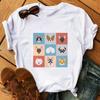 Kawaii Dog Print Tshirt Summer Fashion 2025 Shirts Graphic Tee Women T-Shirt Harajuku Tumblr Aesthetic Vintage Short Sleeve