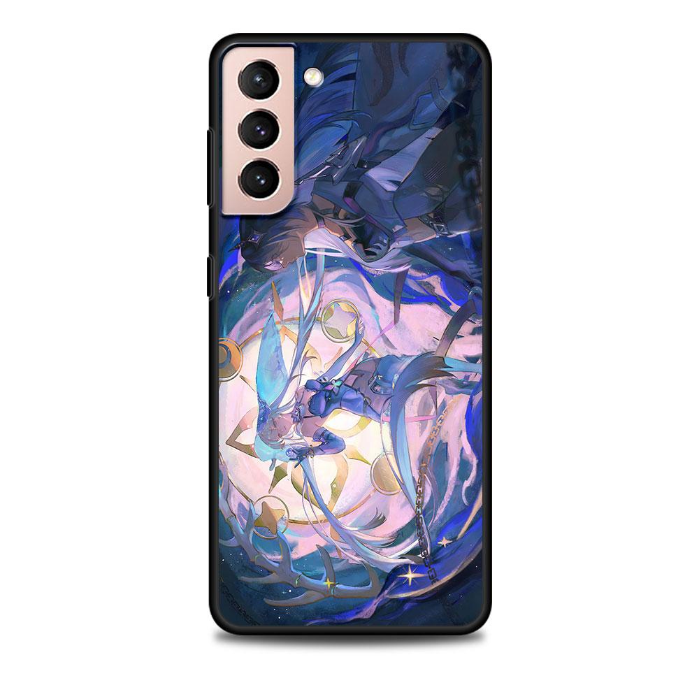 Чехол Black Swan Star Rail Sparkle для Samsung Galaxy S23 S21 S22 S20 FE S9 S10 S24 Ultra S10e S9 Plus Мягкий черный ТПУ чехол для телефона
