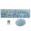 2.4Ghz Wireless 104 Key Keyboard and Mouse Set Office Desktop Cute Keyboard for Computer(Couleur