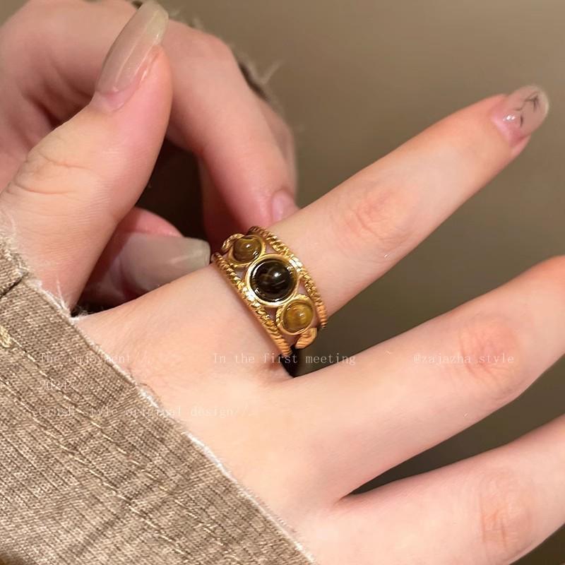 Кольцо с жемчугом, цирконом и бабочкой, женское, нишевое, с чувством высокого класса, легкая роскошь, парное кольцо для пары, темпераментное, открытое кольцо