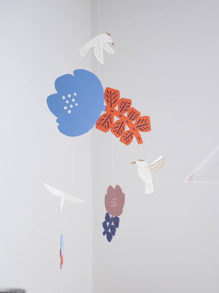 Mobile "Flowers and Hummingbird" Adult Interior W30cm x H53cm Mobile Brand Born in Japan