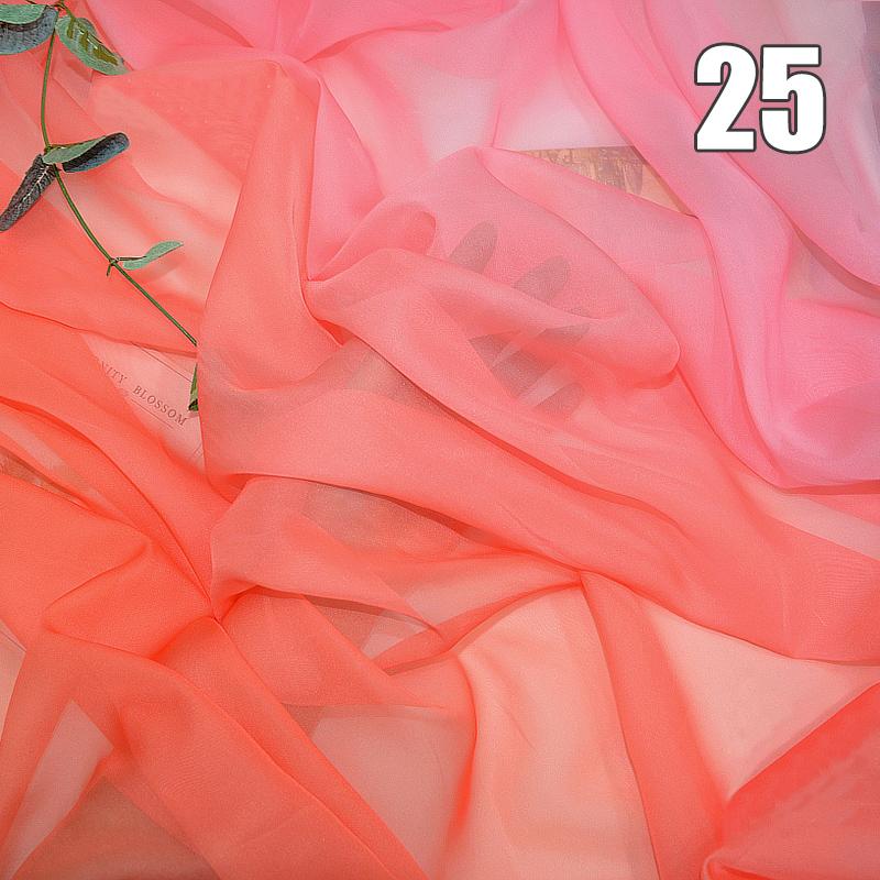 1/2/3M Ткань Шифон с Градиентом Органза Тюль Для DIY Платья Ханьфу Сценического Костюма Свадебной Вечеринки Декор Швейные Поделки