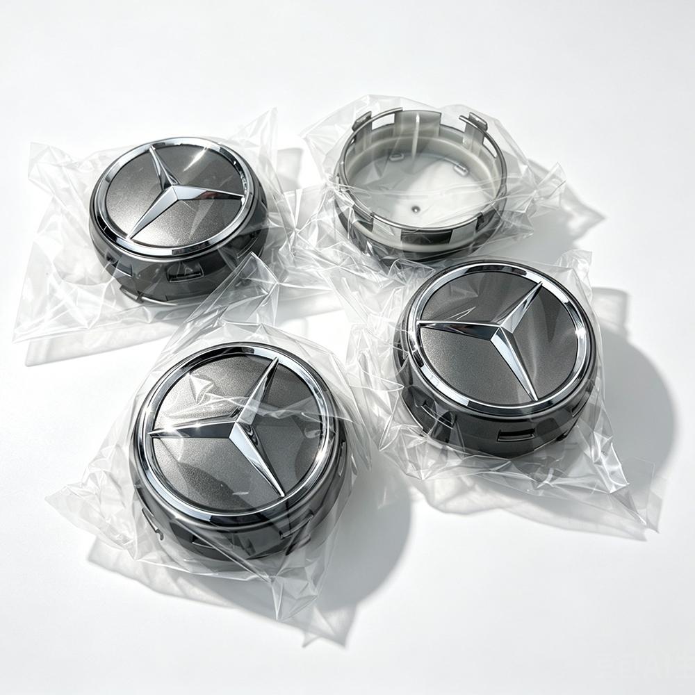 4pcs 75mm Car silver Red Wheel Center Hub Caps For Mercedes Benz AMG W212 W205 W204 W211 W213 Accessories A0004000900 CG1