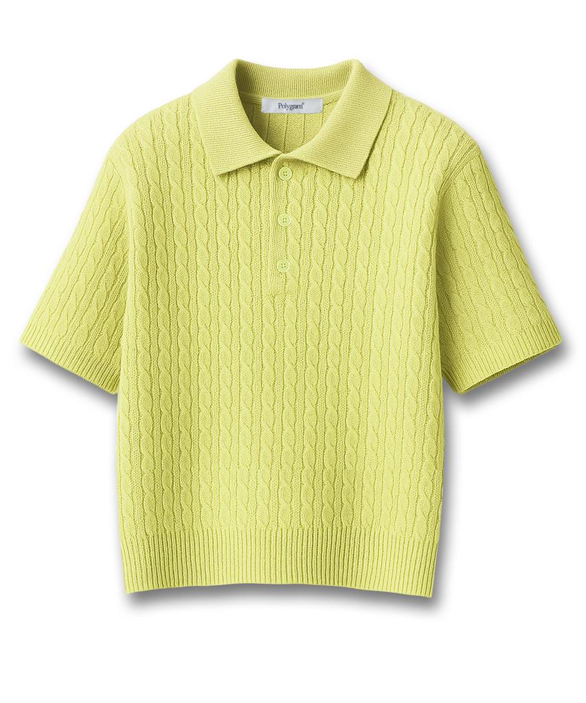POLYGRAM Washable Cotton Cable Collar Half Knit - 4 Colors